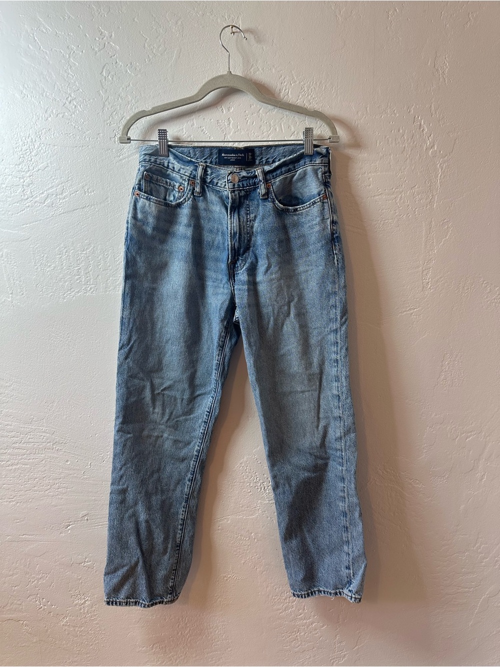 Light Wash Straight Leg Jeans